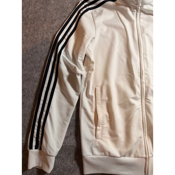 Retro Adidas Full Zip Three Stripes White Jacket Women's Size Small (S) - Picture 5 of 6